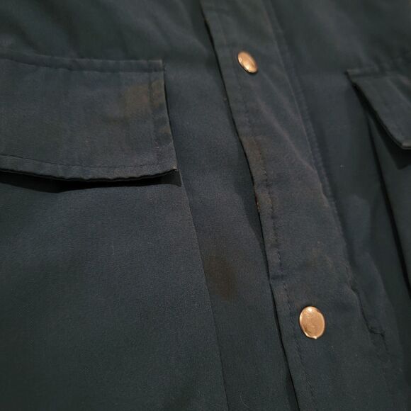 Vintage Schott Mens Chore Barn Jacket Size Medium Blue Utility Blanket Lined - Picture 9 of 9